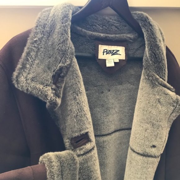 Brown Faux Shearling Coat - Picture 5 of 7